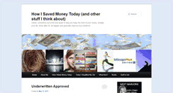 Desktop Screenshot of howisavedmoneytoday.com